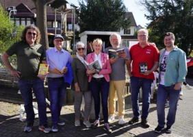 Von links: Helge Dietrich, Eric Leiderer, Elisabeth Leiderer, Martina Fehlner, Matthias Salefsky, OV Vorsitzender Peter Stoll, Manuel Michniok